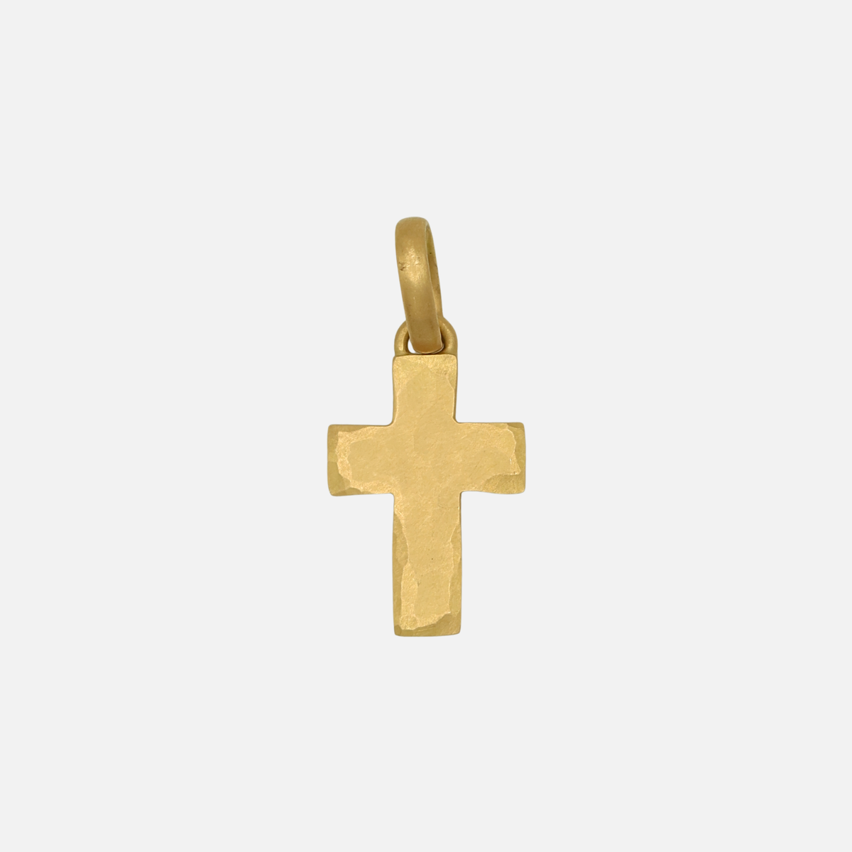 Sonoma Hammered Cross Pendant in 20K Peach Gold – Reinstein Ross