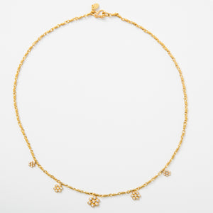 Snowdrop Five "Isabella" Necklace in 20K Peach Gold Reinstein Ross Goldsmiths