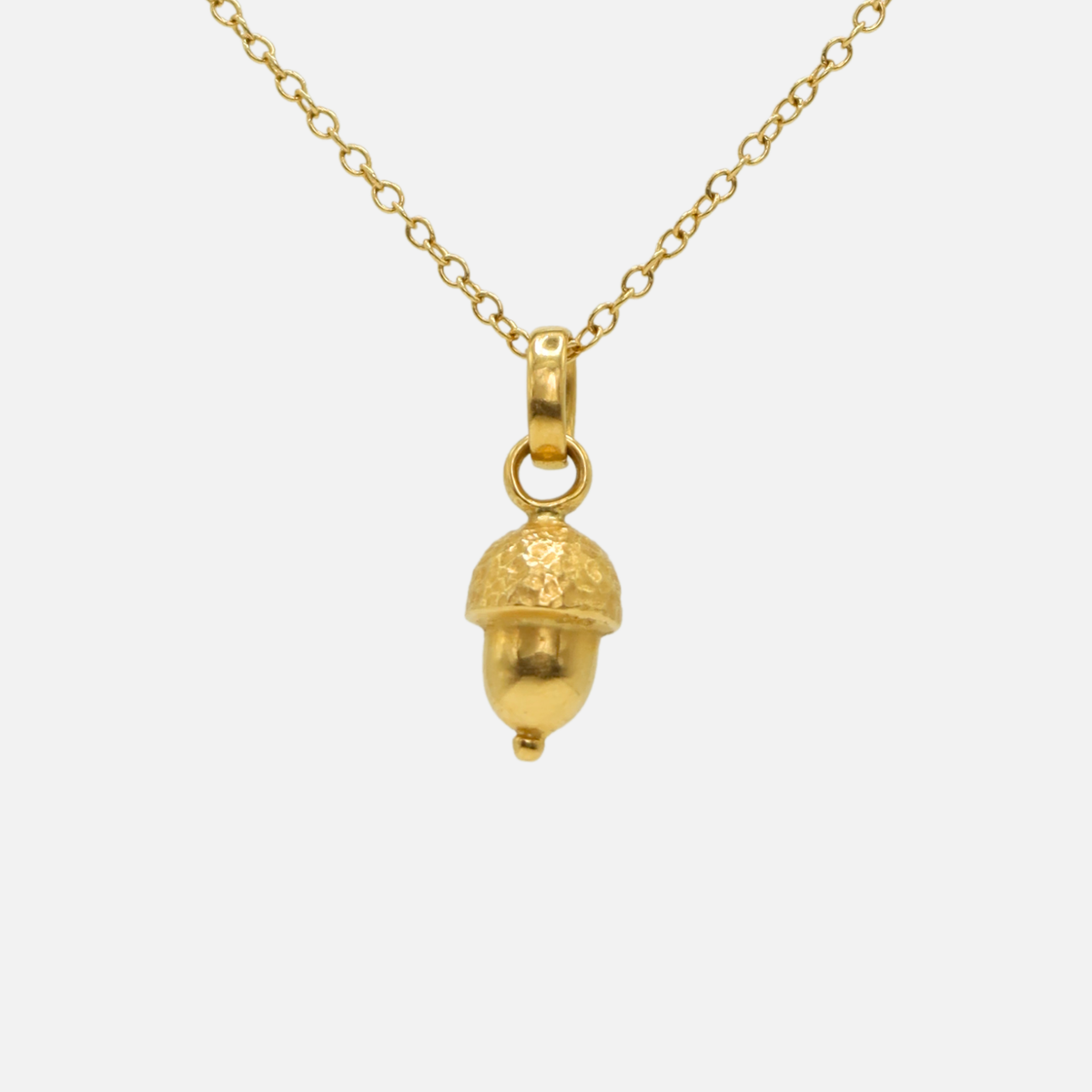 Sonoma Acorn Small Carved Pendant in 20K Peach Gold – Reinstein Ross