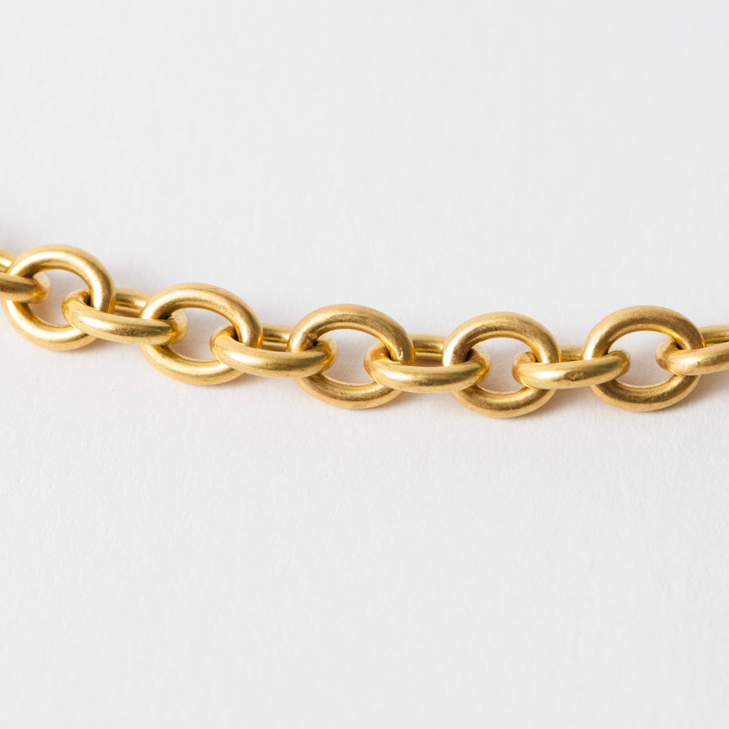 Hunter "Dyan" Oval Small Link Chain Necklace in 20K Peach Gold Reinstein Ross Goldsmiths