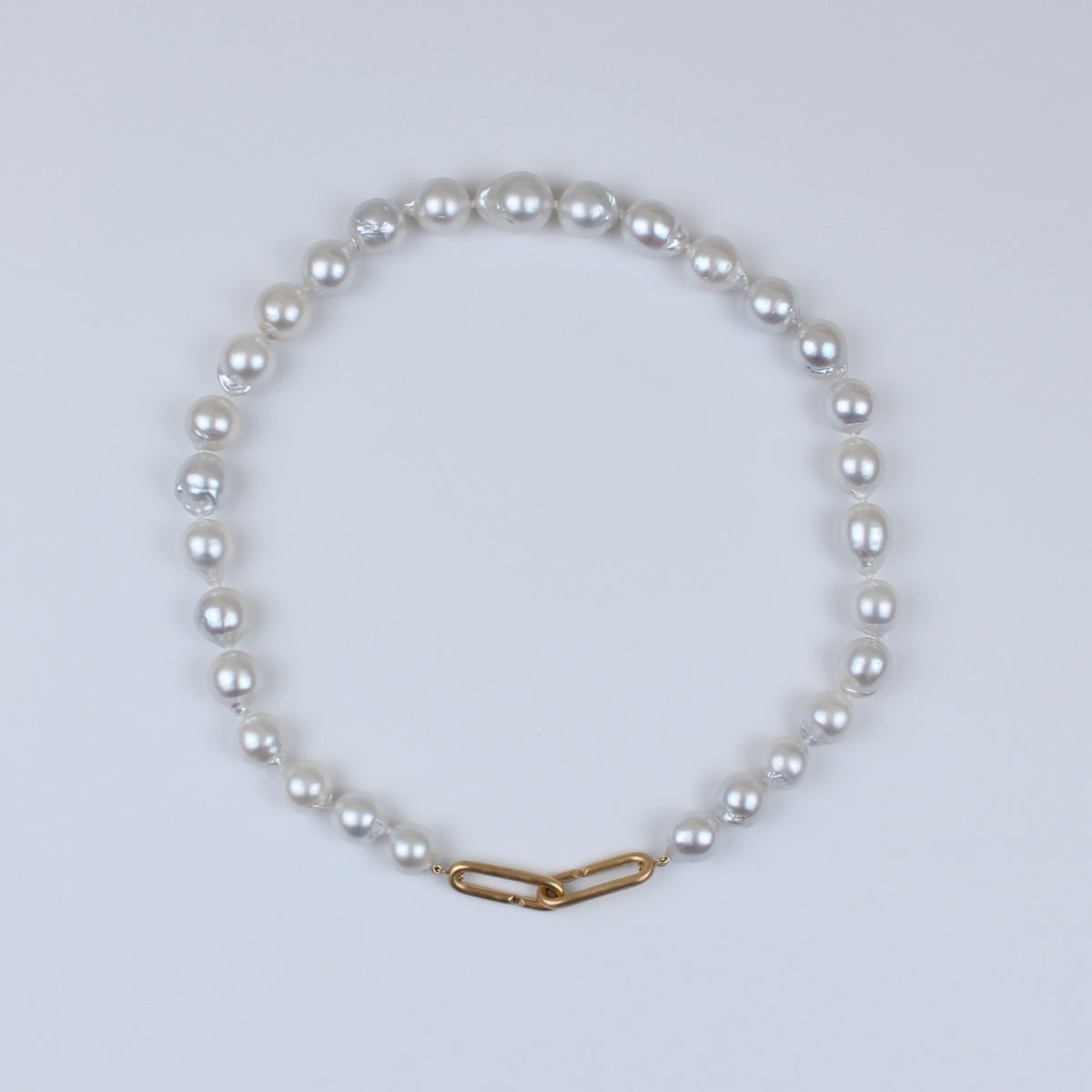 Hunter Necklace with South Sea Baroque Pearls in 20K Peach Gold