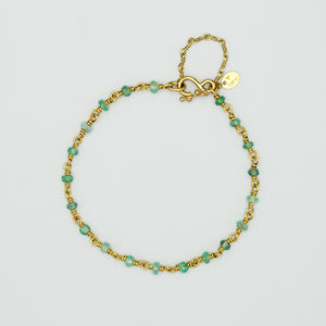 Isabella Treasure Chest Emerald Bracelet in 22K Nectar Gold Reinstein Ross Goldsmiths