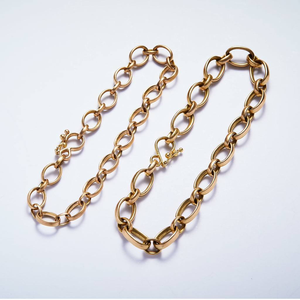 Sonoma Small Mixed Link Bracelet in 20K Peach Gold  6.5" Reinstein Ross Goldsmiths