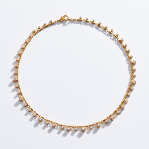 Meadow "Isabella" Diamond Necklace in 20K Peach Gold Reinstein Ross Goldsmiths