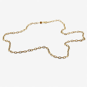 Hunter Oval Mini Link Chain Necklace in 20K Peach Gold Reinstein Ross Goldsmiths