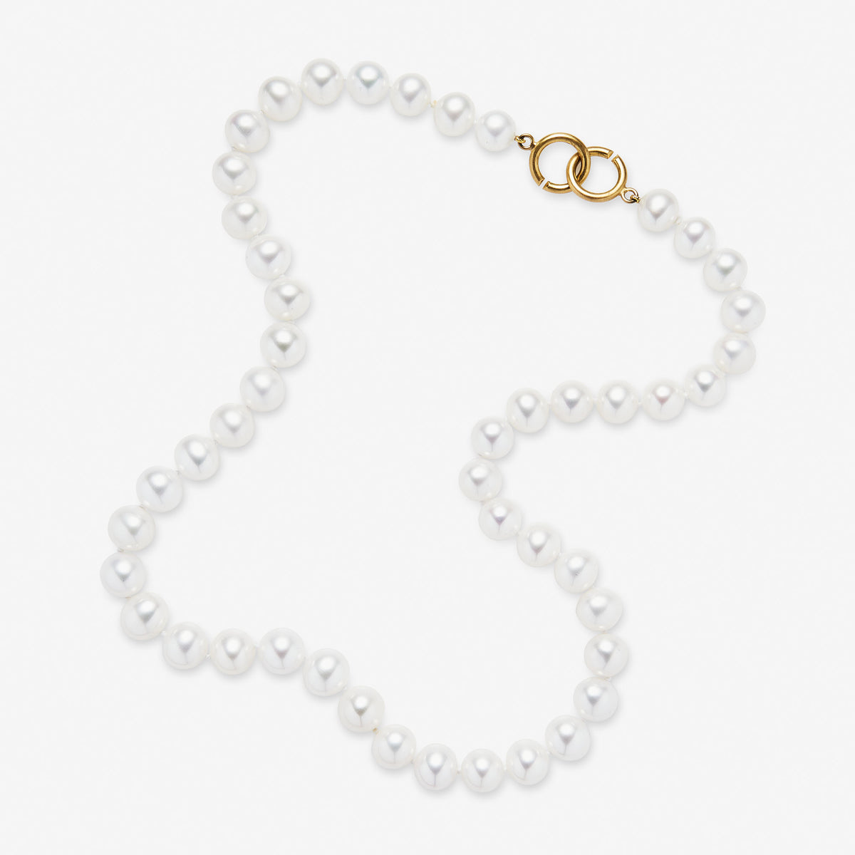 Dyan Strand Rosebud Pearl Necklace in 20K Peach Gold- 18