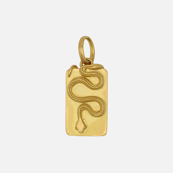 Animalia Serpentine Tag in 20K Peach Gold