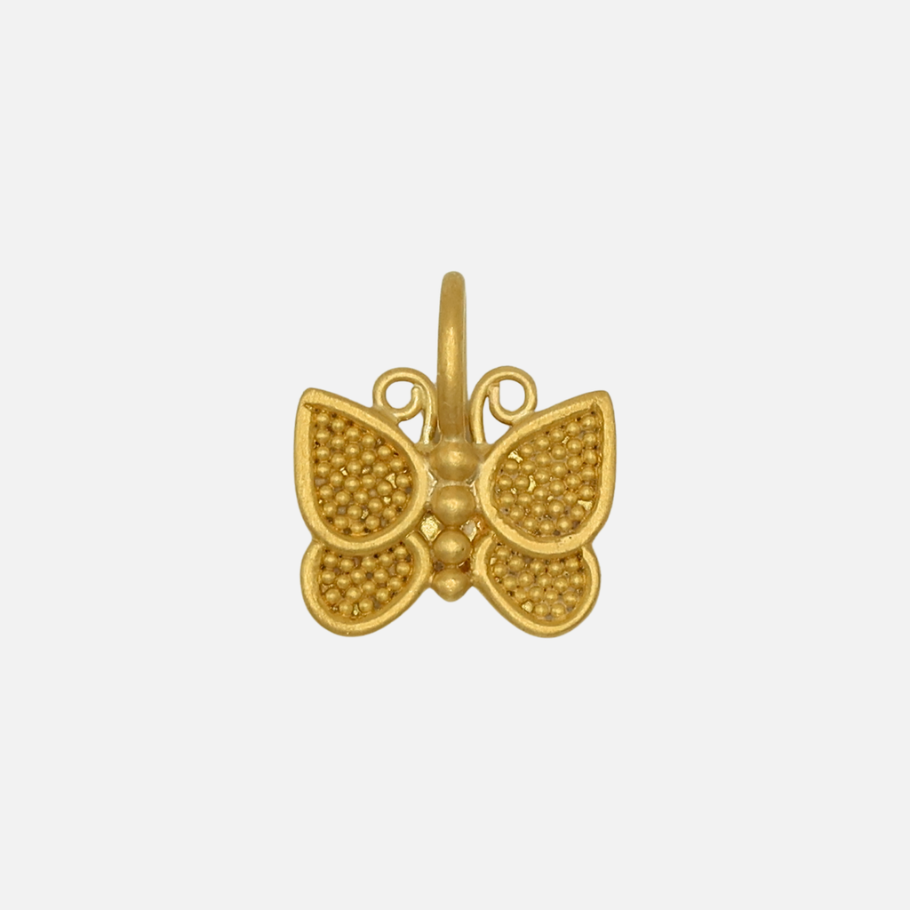 Entomo Butterfly Pendant in 22K Yellow Gold