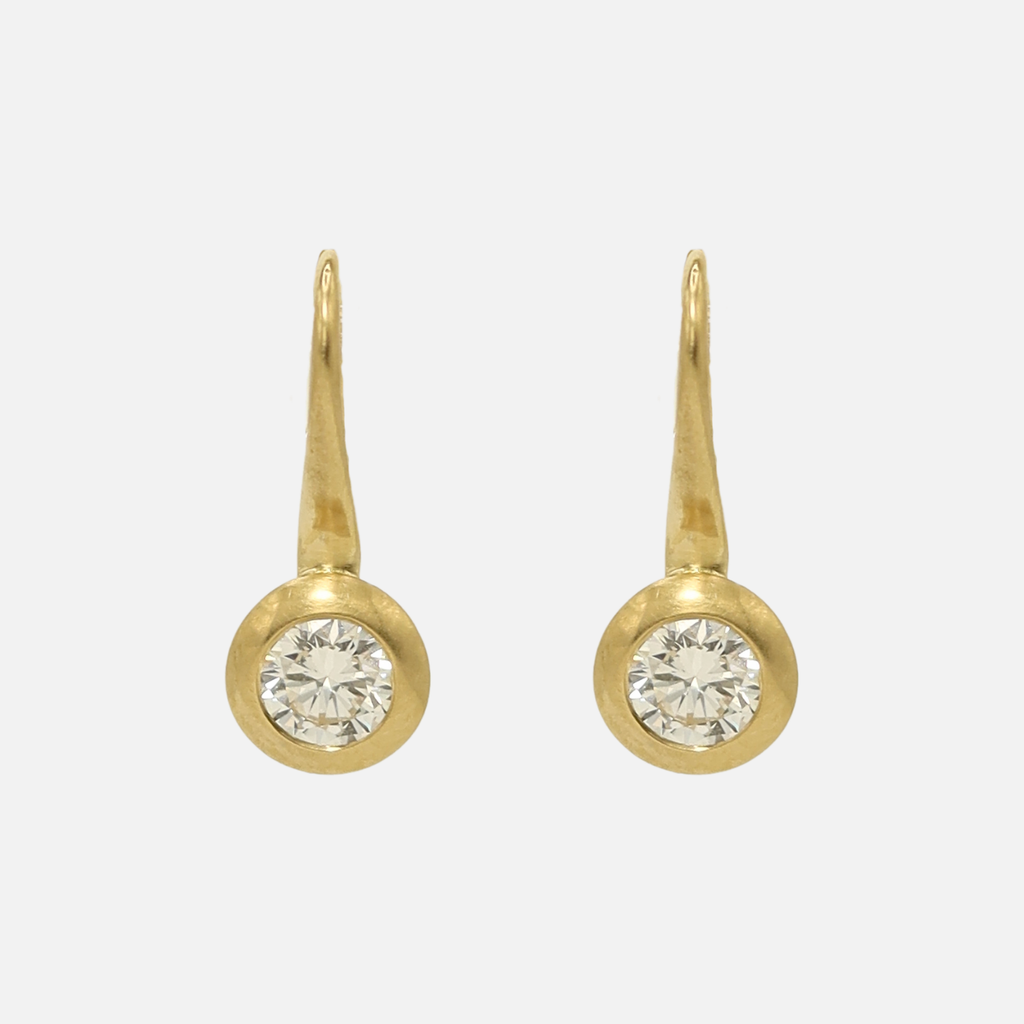 Duomo Lab Diamond Earrings in 18K Yellow Gold- 1.10 tcw