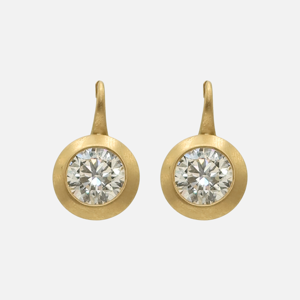 Duomo Lab Diamond Earrings in 18K Yellow Gold- 5.00 tcw