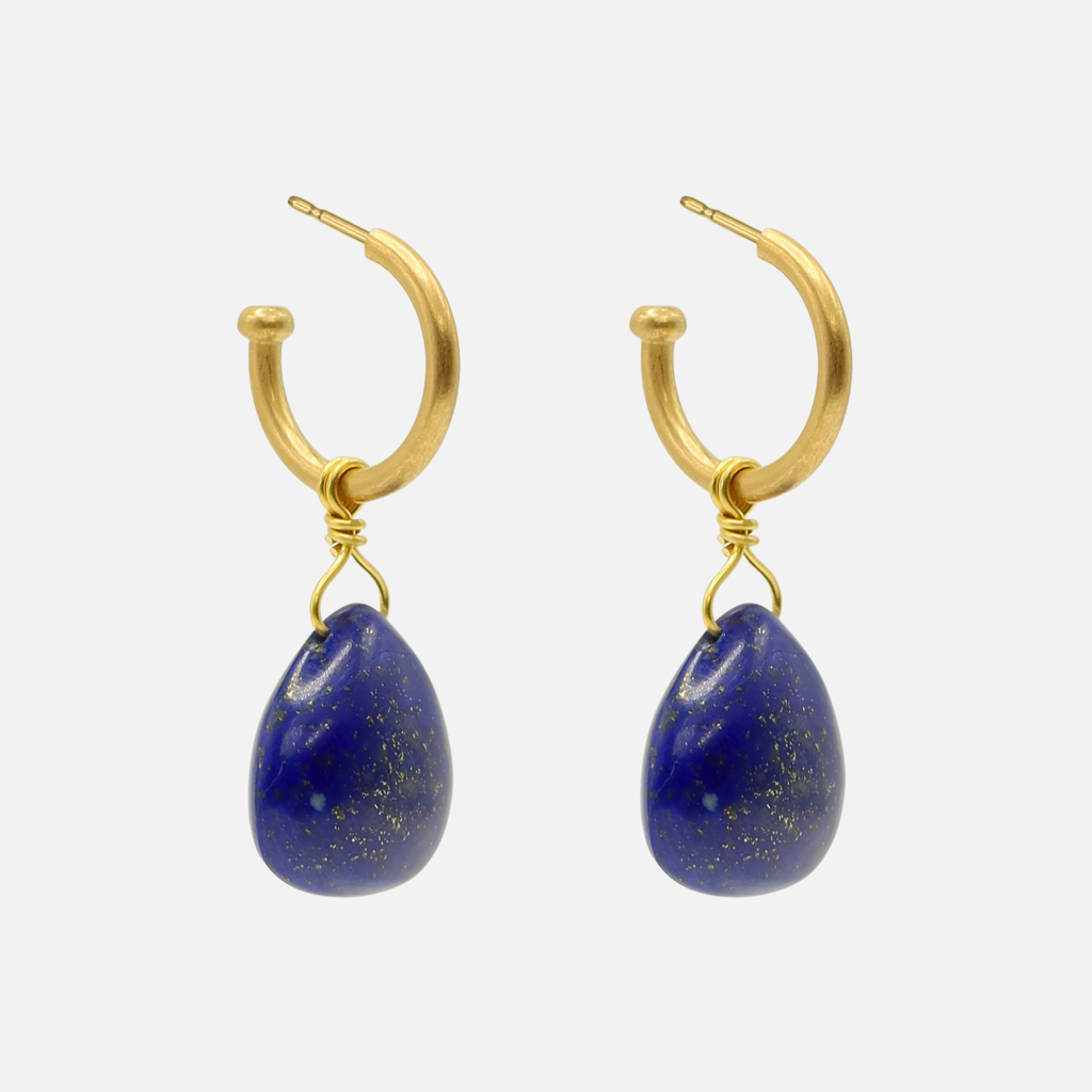 Grande Drops Lapis in 20K Peach Gold