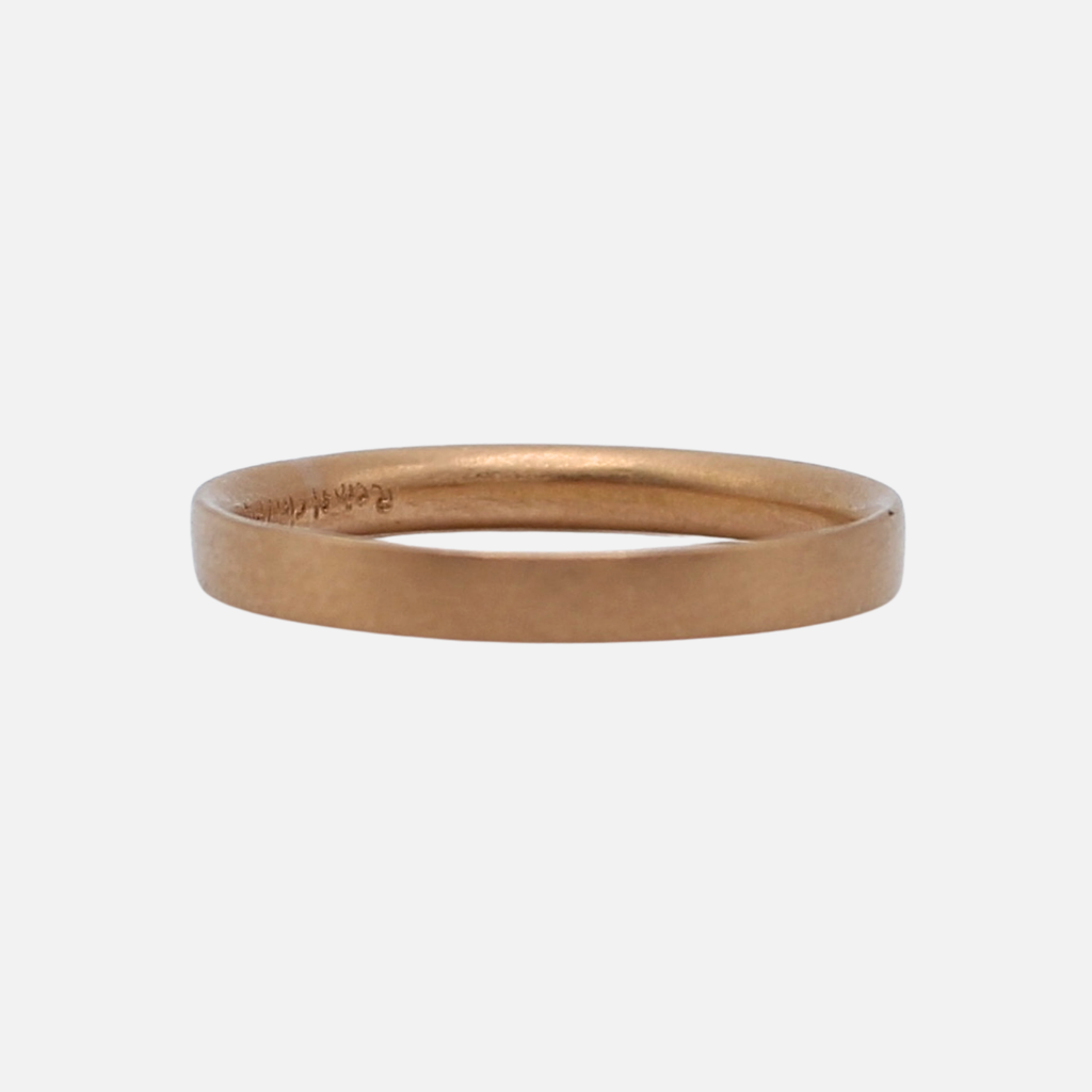 Half Moon Band in 22K Apricot Gold- 3mm Reinstein Ross Goldsmiths