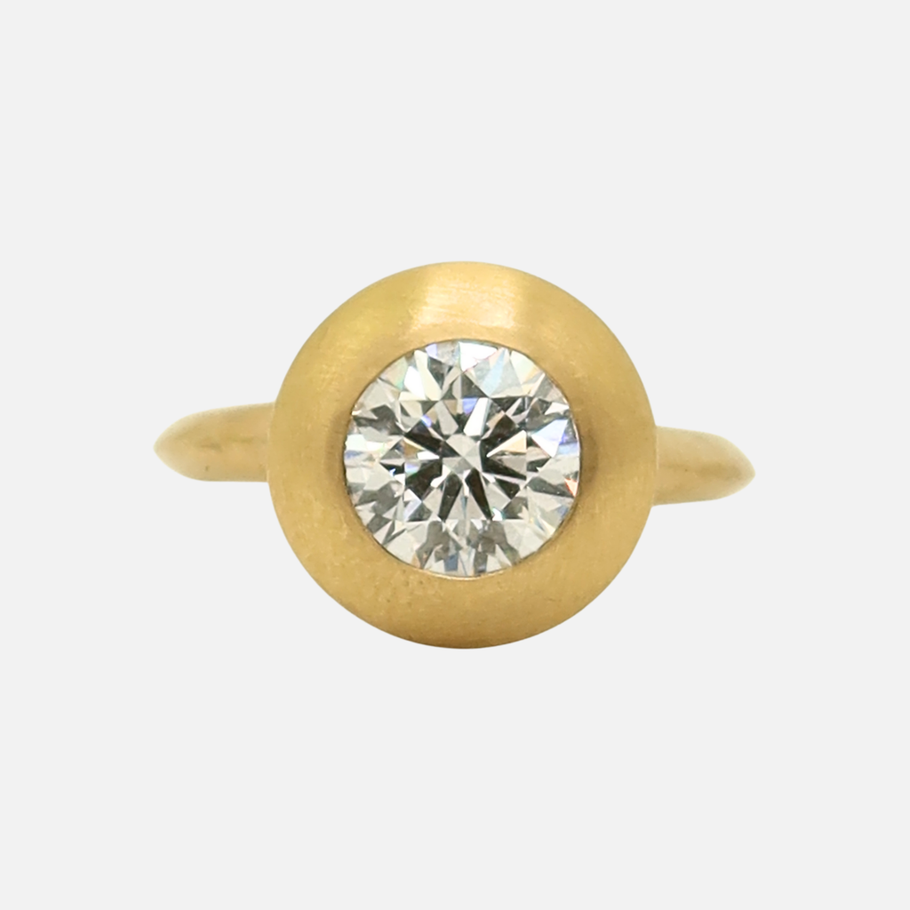 Duomo Lab Diamond Ring in 20K Peach Gold Reinstein Ross Goldsmiths
