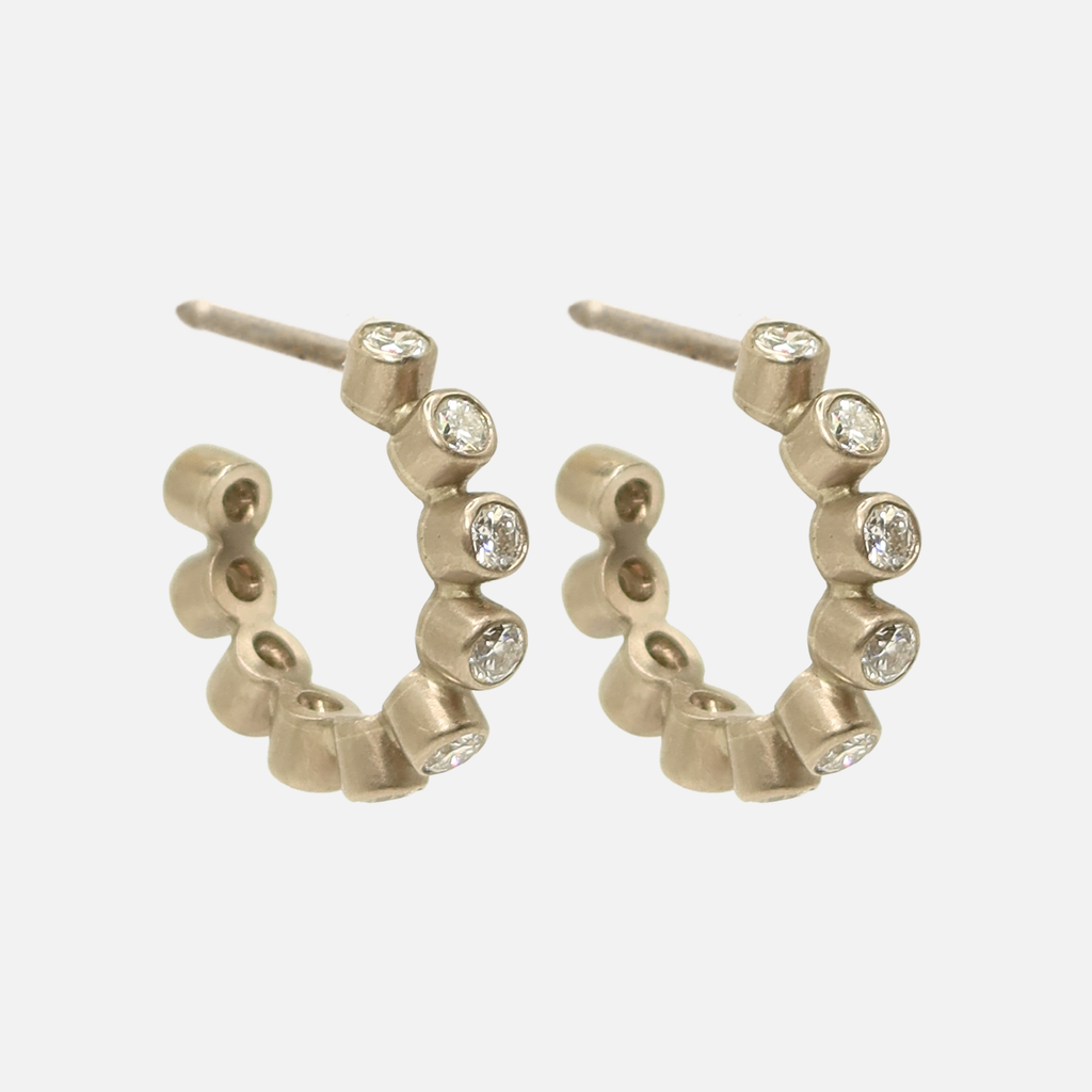 Meadow Large Diamond Hoops in 18K Alpine Gold