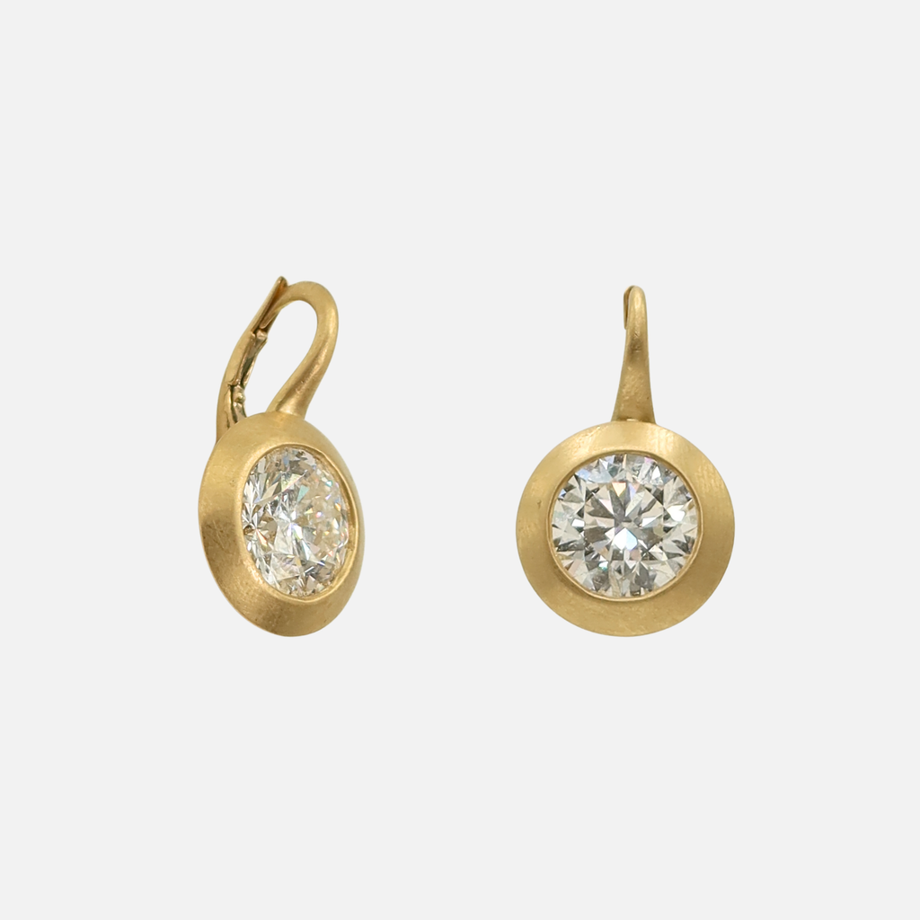 Duomo Lab Diamond Earrings in 18K Yellow Gold Reinstein Ross Goldsmiths