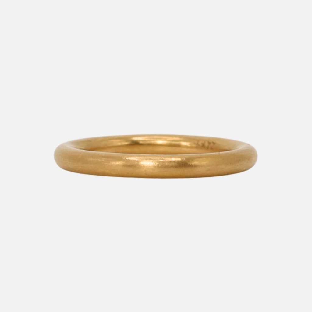 Round Band in 20K Peach Gold- 3mm