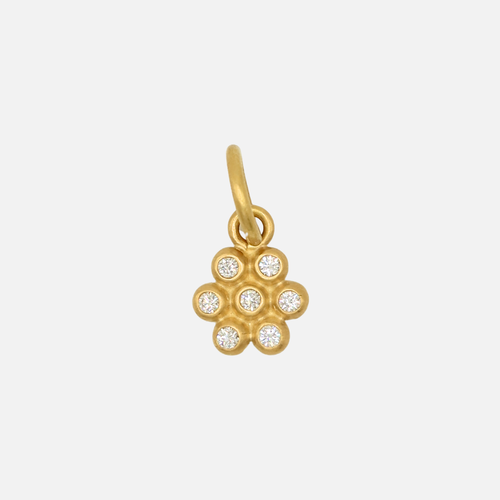 Snowdrop Large Diamond Pendant in 20K Peach Gold