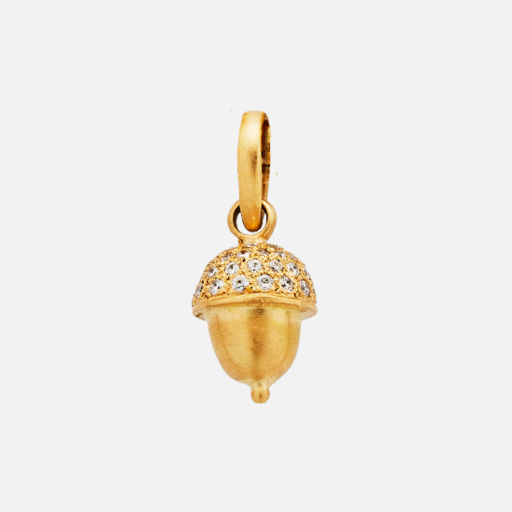 Sonoma Acorn X-Large Diamond Pendant in 20K Peach Gold