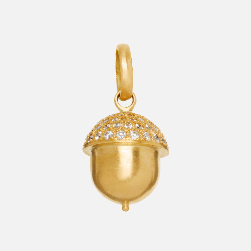 Sonoma Acorn XXL Diamond Pendant in 20K Peach Gold