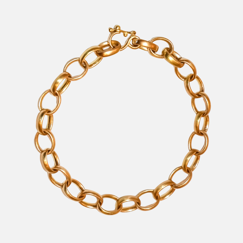 Sonoma Large Link Bracelet in 20K Peach Gold Reinstein Ross Goldsmiths