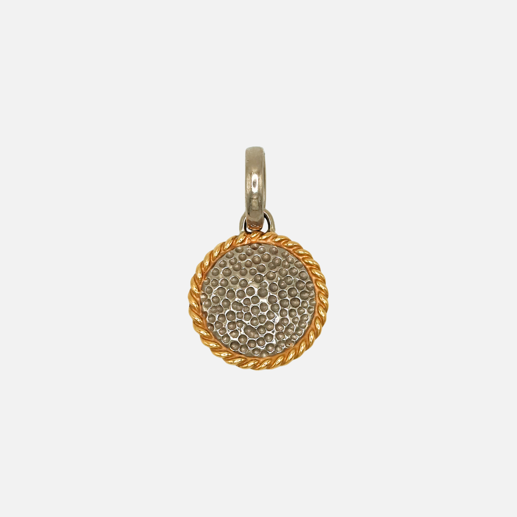 Sonoma "Twist" Golfball Pendant in 22K Apricot Gold and 18K Alpine Gold Reinstein Ross Goldsmiths