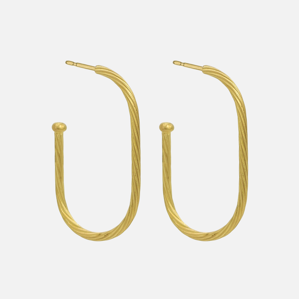 Swirl Extra Large Hoops in 20K Peach Gold