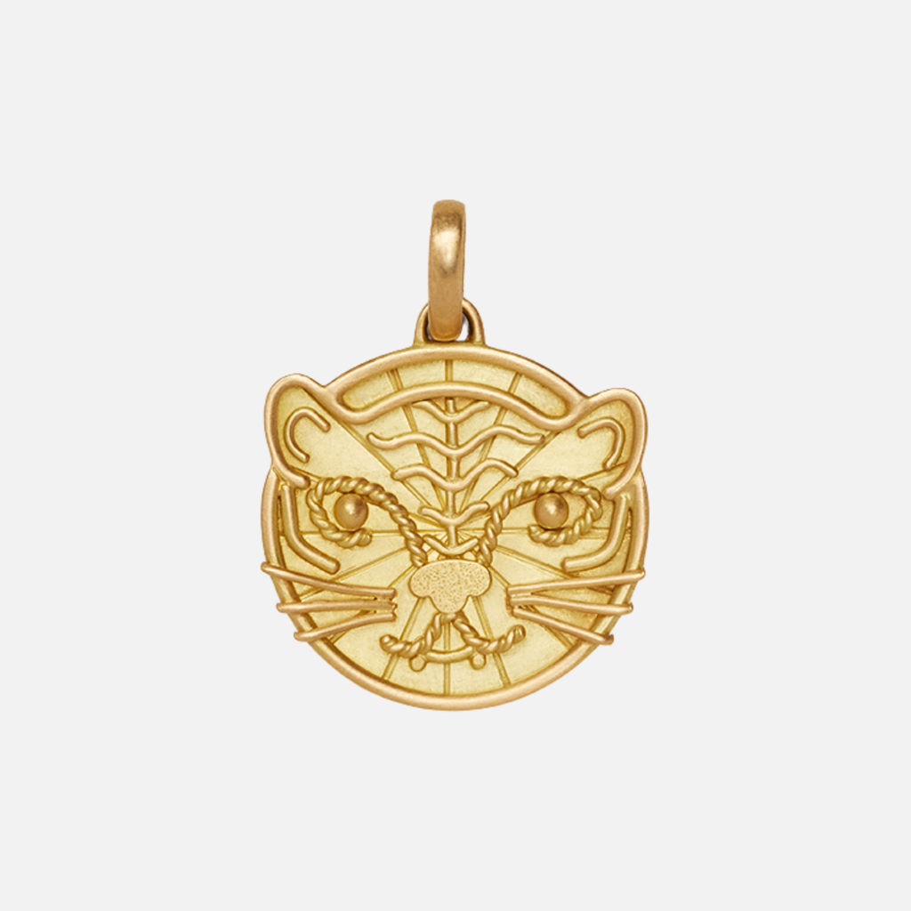 Animalia Tiger Pendant in 20K Peach Gold Reinstein Ross Goldsmiths