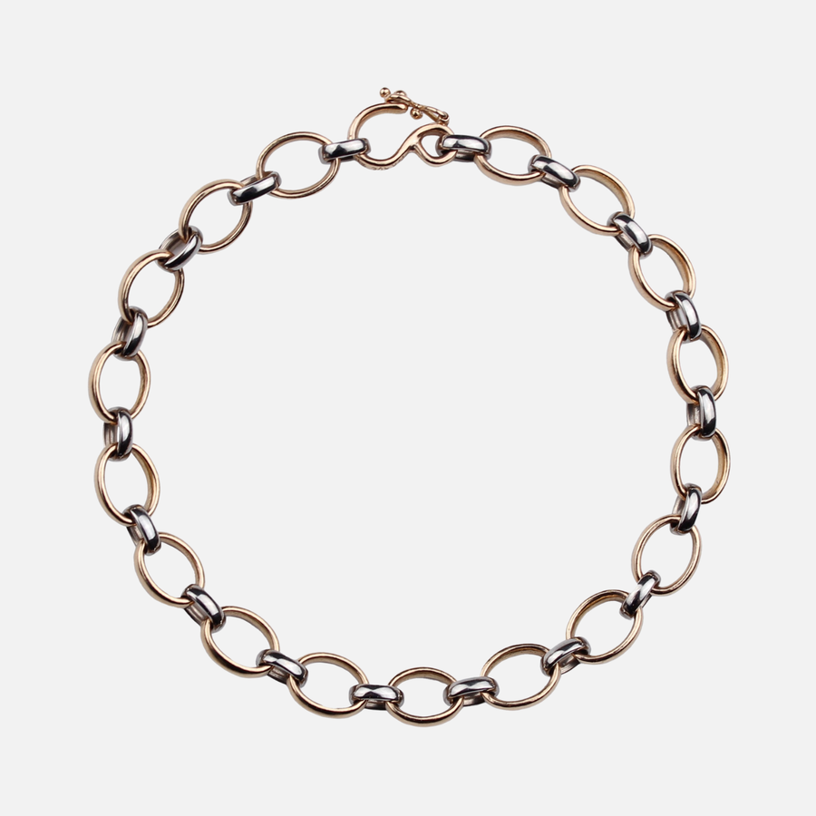 Sonoma Mixed Link Bracelet Two Tone 22K Apricot Gold and 18K Alpine Gold