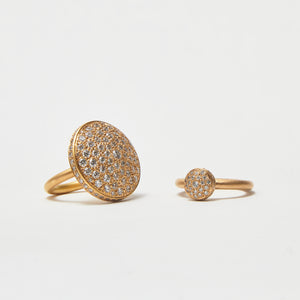 Diamond Match™ Pave Dome Small Ring in 20K Peach Gold Reinstein Ross Goldsmiths