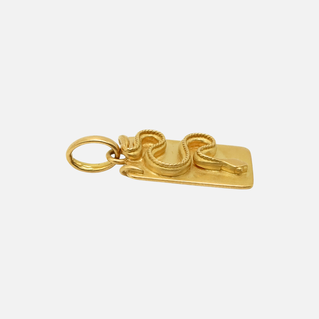 Animalia Serpentine Tag in 20K Peach Gold Reinstein Ross Goldsmiths