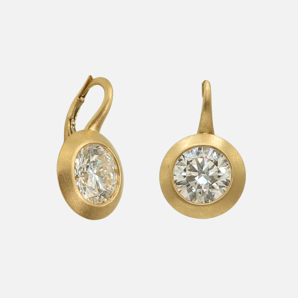 Duomo Lab Diamond Earrings in 18K Yellow Gold- 5.00 tcw