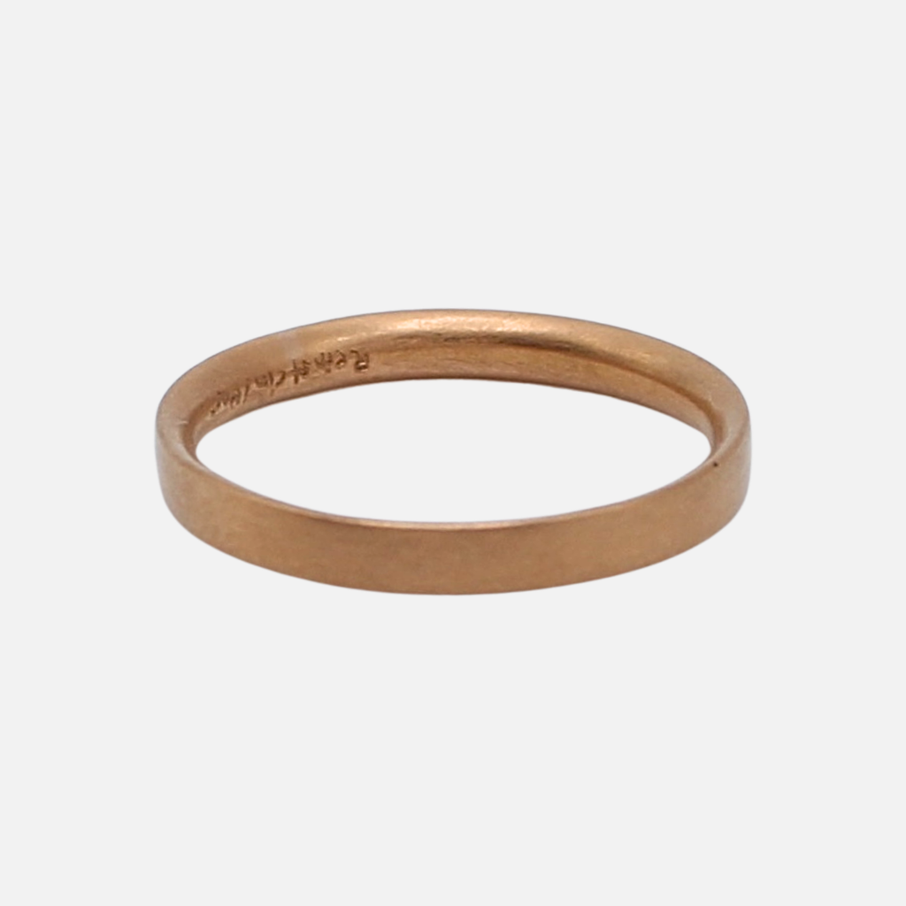 Half Moon Band in 22K Apricot Gold- 3mm Reinstein Ross Goldsmiths