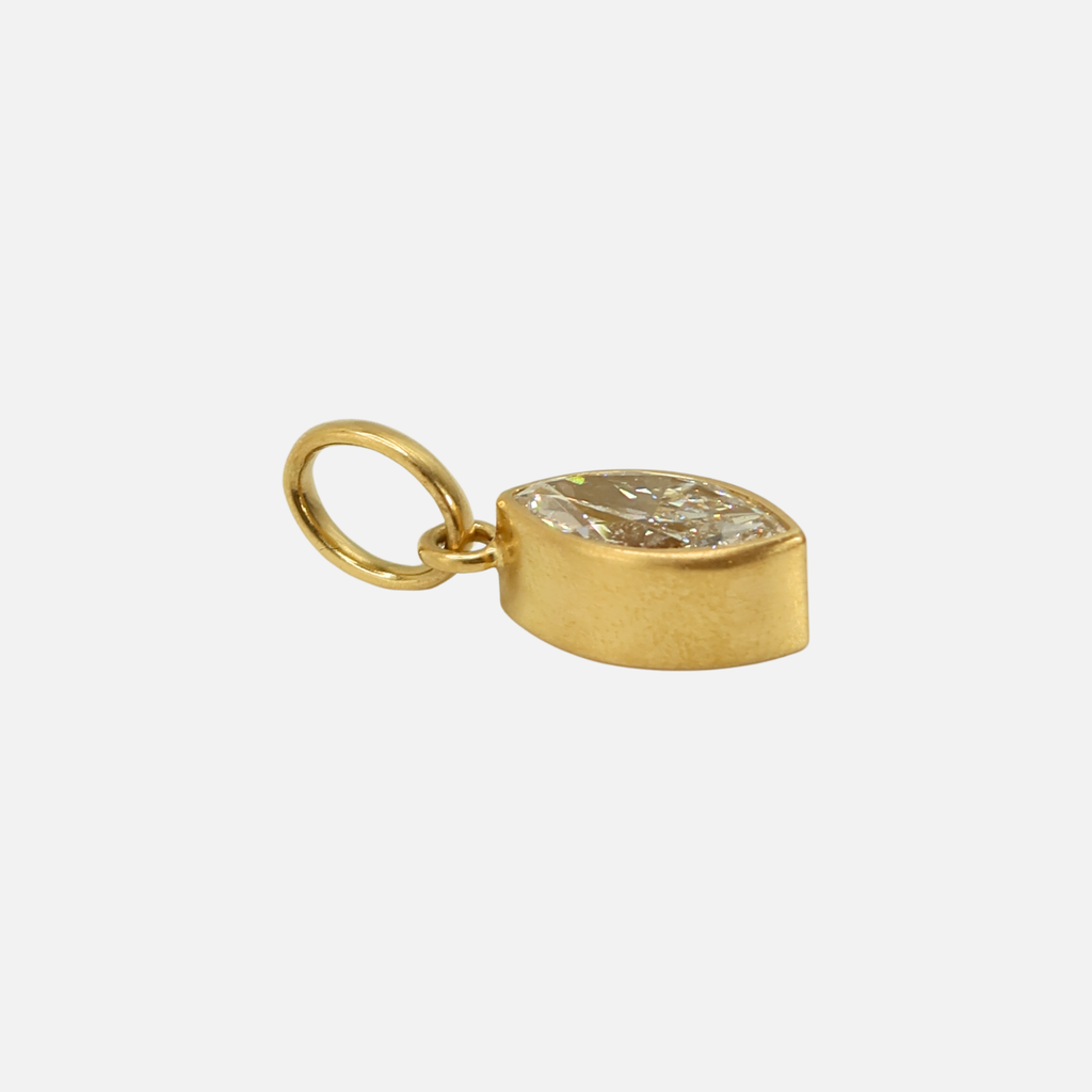 Sonoma Marquise Lab Diamond Pendant in 20K Peach Gold-3.0 Carats