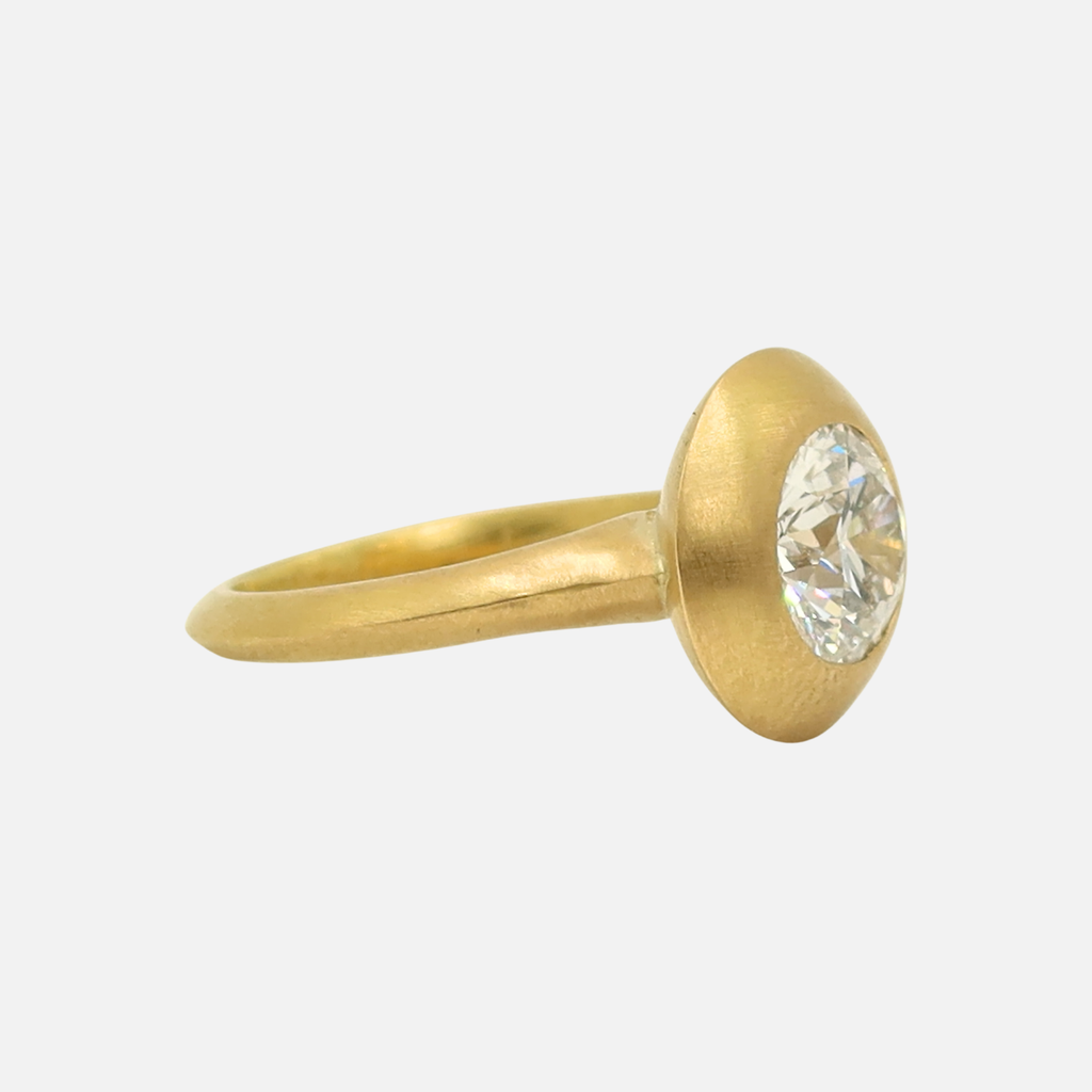 Duomo Lab Diamond Ring in 20K Peach Gold Reinstein Ross Goldsmiths