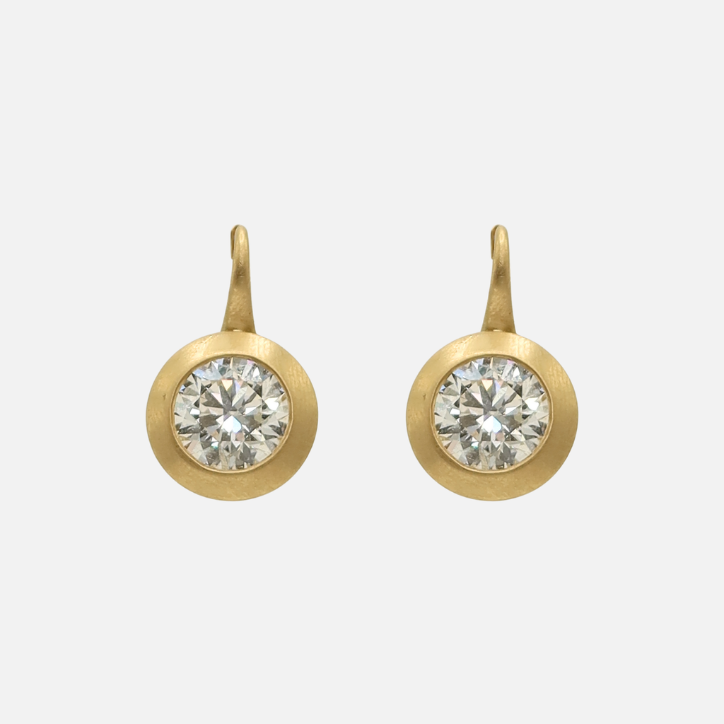 Duomo Lab Diamond Earrings in 18K Yellow Gold Reinstein Ross Goldsmiths