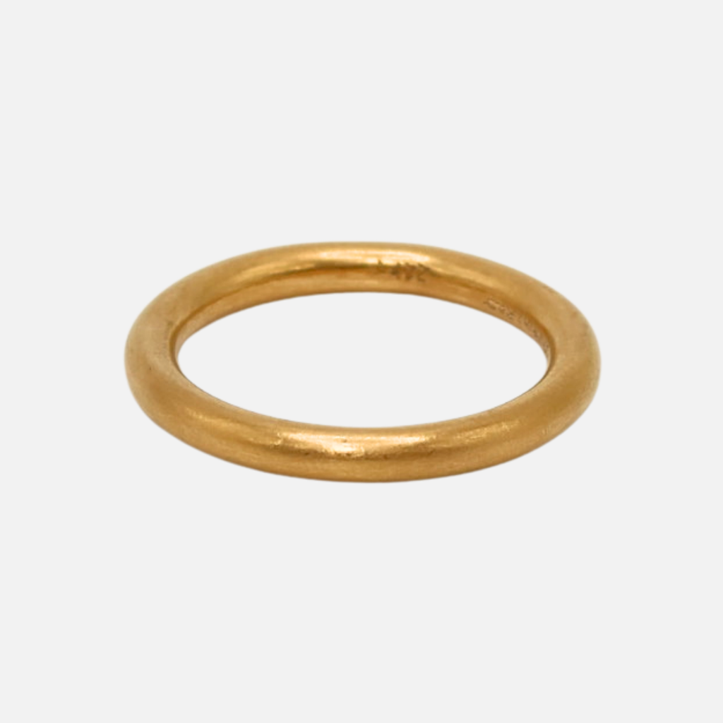 Round Band in 20K Peach Gold- 3mm