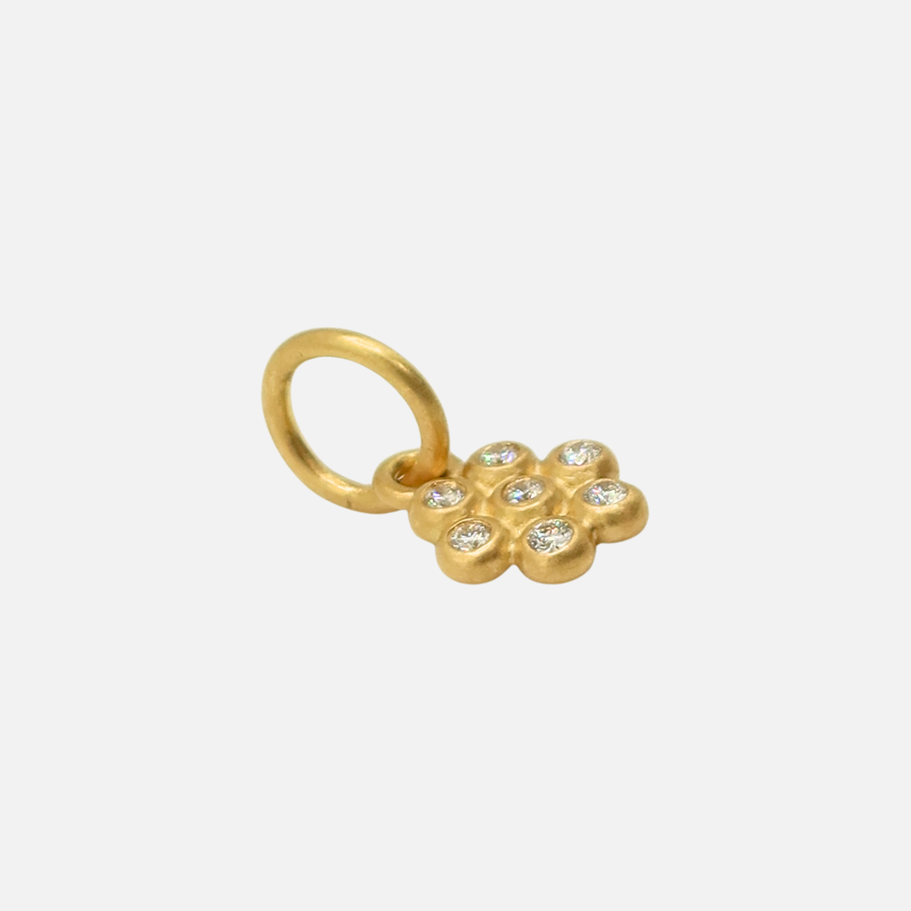 Snowdrop Large Diamond Pendant in 20K Peach Gold