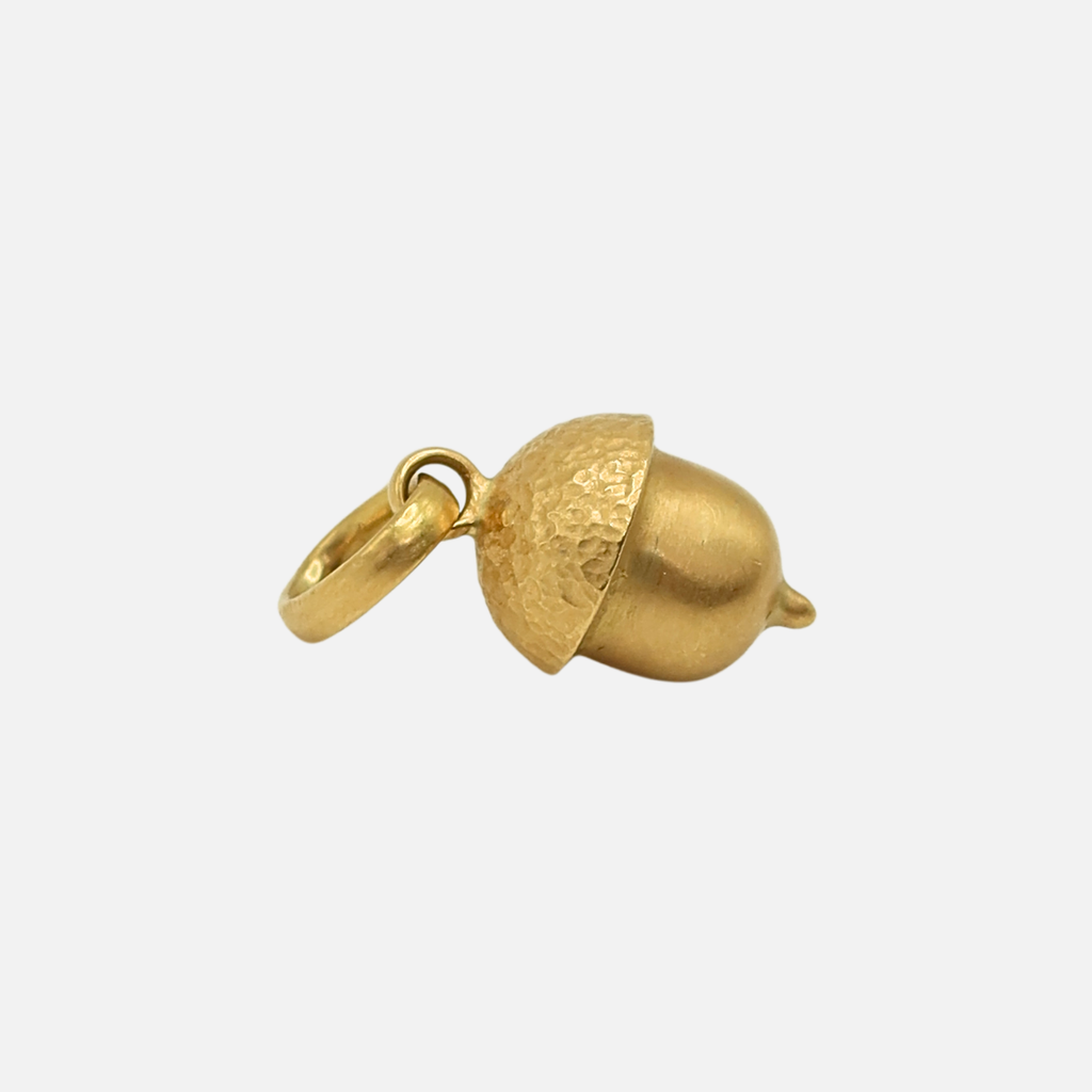 Sonoma Acorn X-Large Hammered Pendant in 20K Peach Gold