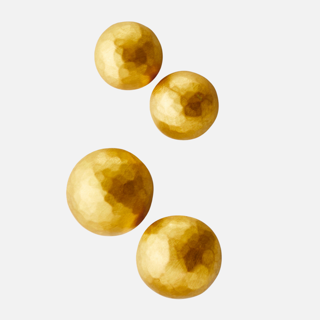 Sonoma Hammered Large Studs in 20K Peach Gold Reinstein Ross Goldsmiths