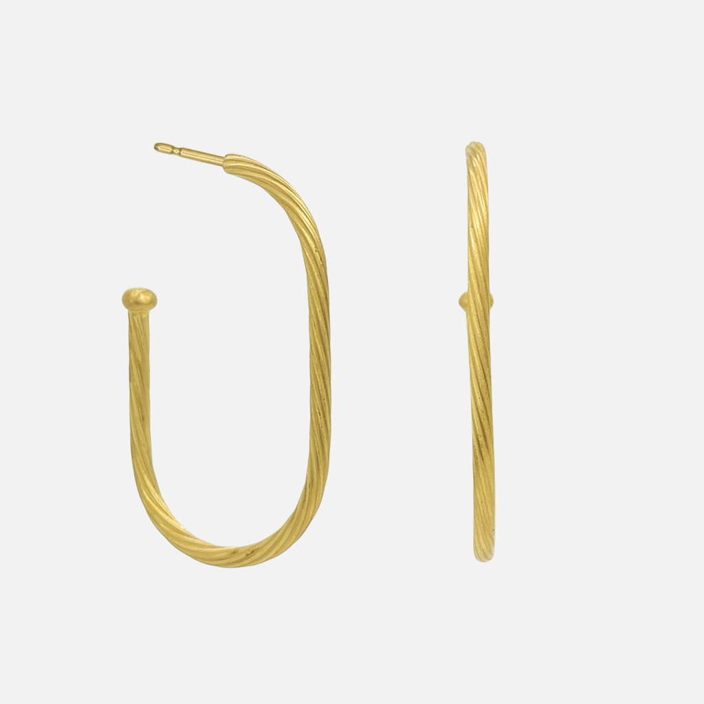 Swirl Extra Large Hoops in 20K Peach Gold Reinstein Ross Goldsmiths