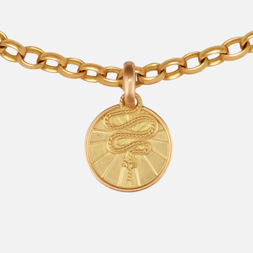 Animalia Serpentine Pendant in 20K Peach Gold