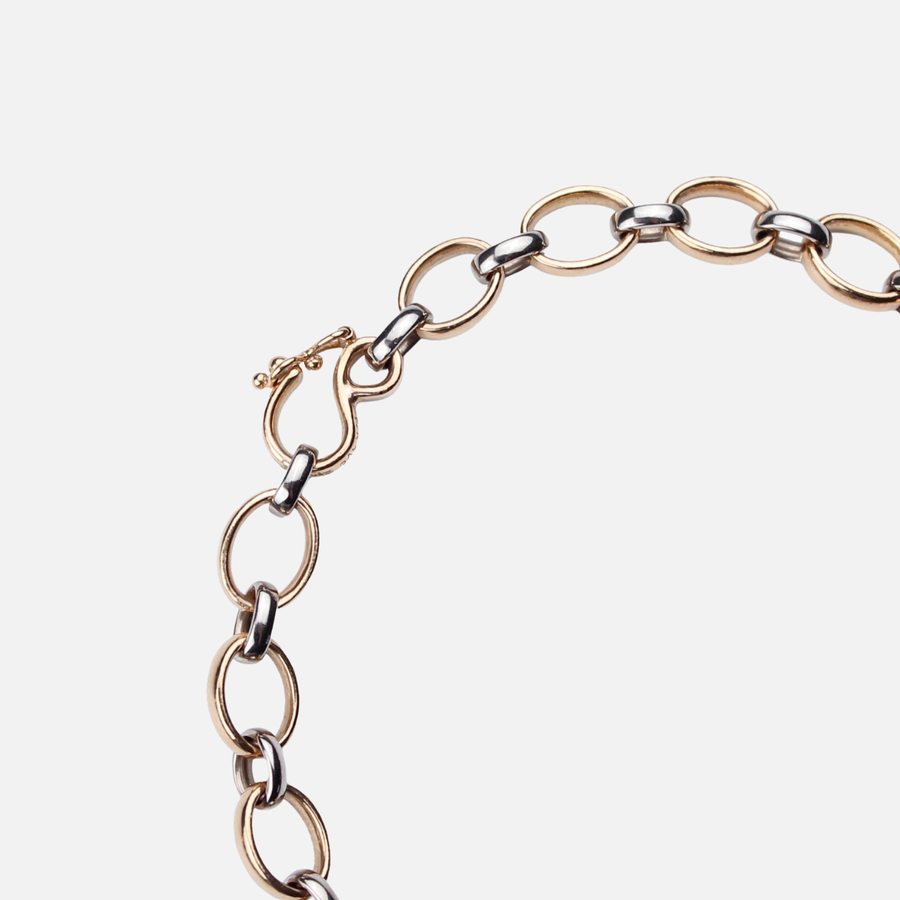 Sonoma Mixed Link Bracelet Two Tone 22K Apricot Gold and 18K Alpine Gold