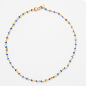 Isabella "Classic" Blue Sapphire Necklace in 20K Peach Gold- 18" Reinstein Ross Goldsmiths