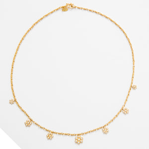 Snowdrop Seven "Isabella" Necklace in 20K Peach Gold Reinstein Ross Goldsmiths