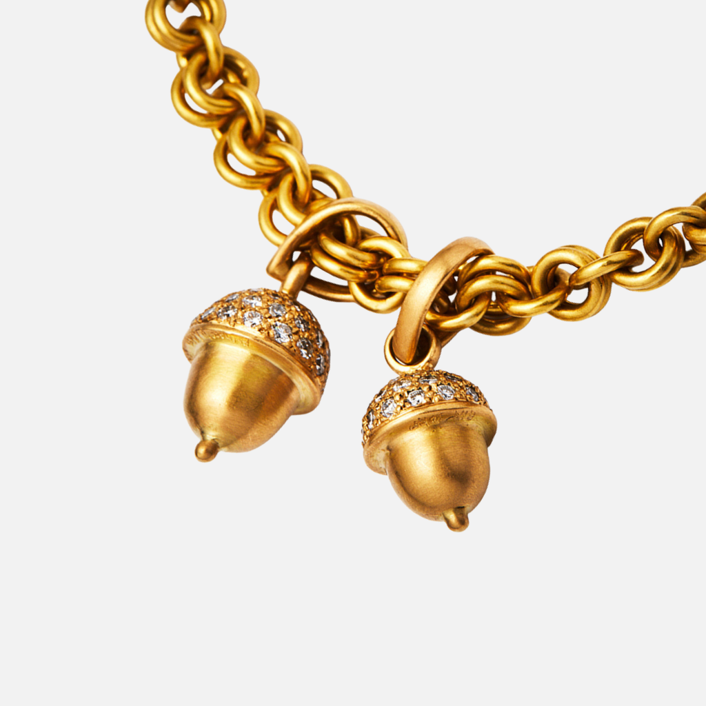 Sonoma Acorn X-Large Diamond Pendant in 20K Peach Gold