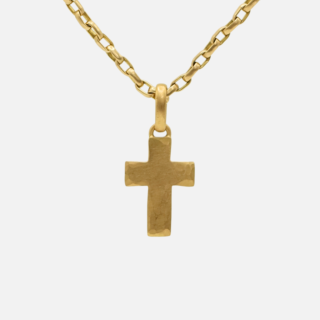 Sonoma Hammered Cross Pendant in 20K Peach Gold – Reinstein Ross Sonoma Hammered Cross Pendant in 20K Peach Gold – Reinstein Ross