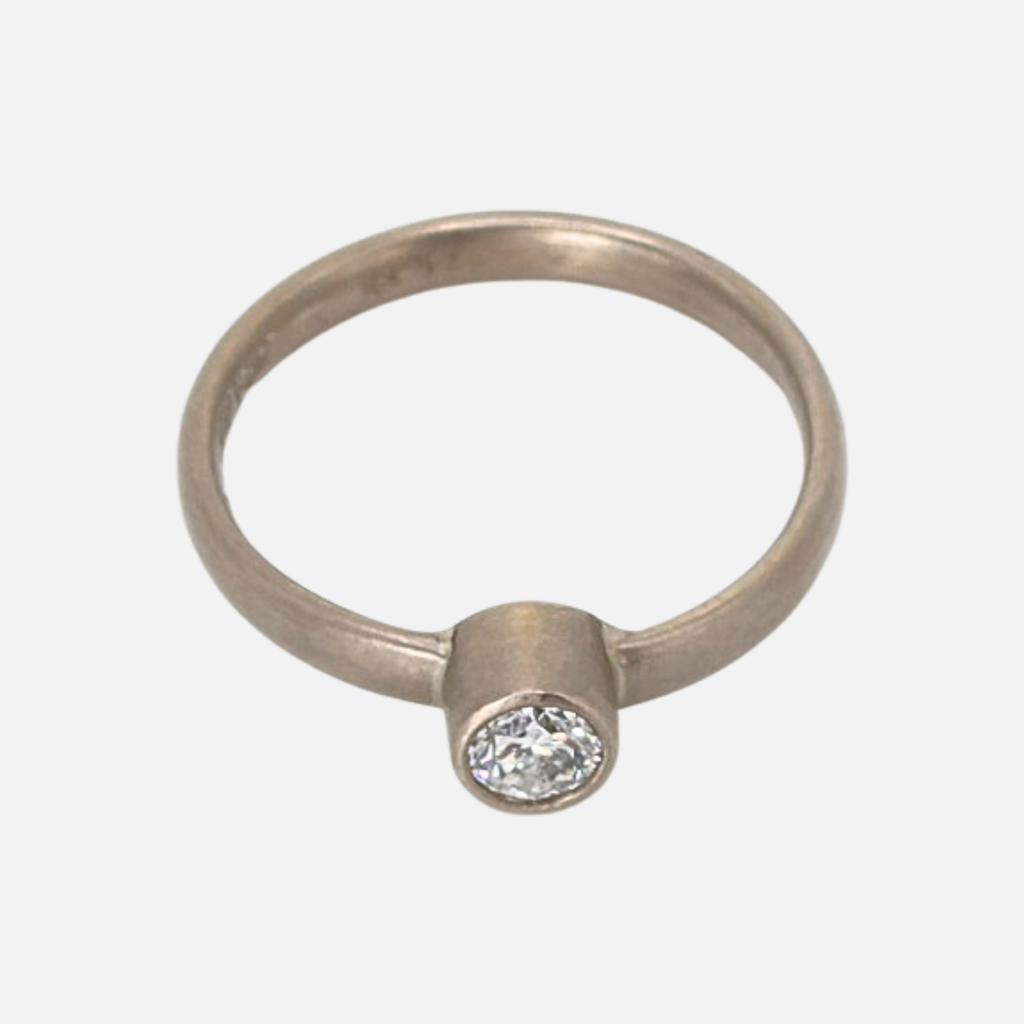 Sonoma Mini Round Diamond Ring in 18K Alpine Gold