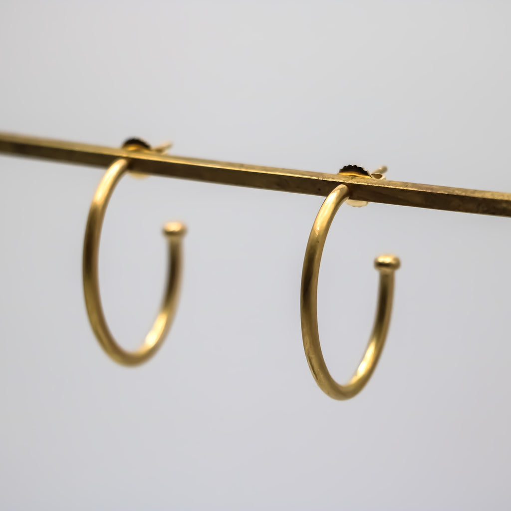 Hoopstock Large Oval Hoops in 20K Peach Gold