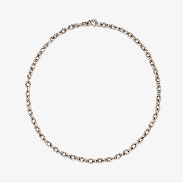 Ashley Alternating Twist Chain Necklace in 18K Alpine Gold