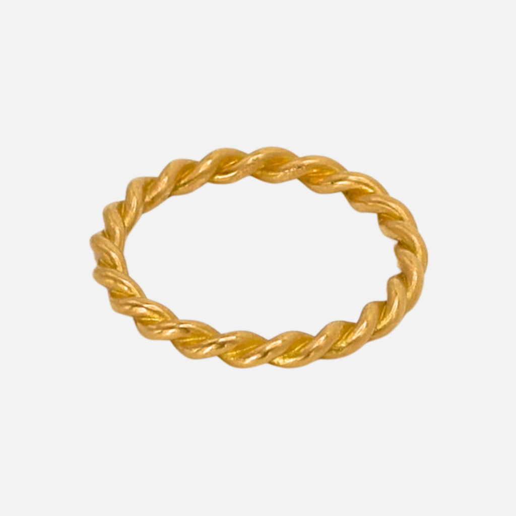 Ashley Grand Twist Band in 20K Peach Gold Reinstein Ross Goldsmiths